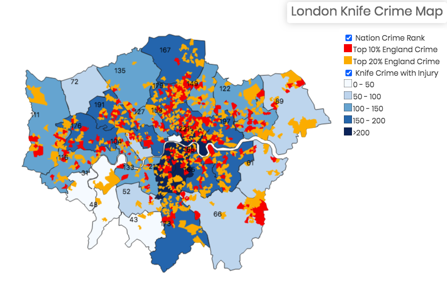 London Knife Crime Map Mapaid